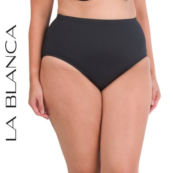 NWT LA BLANCA Plus Island High Waist Bikini Bottom - Picture 1 of 4